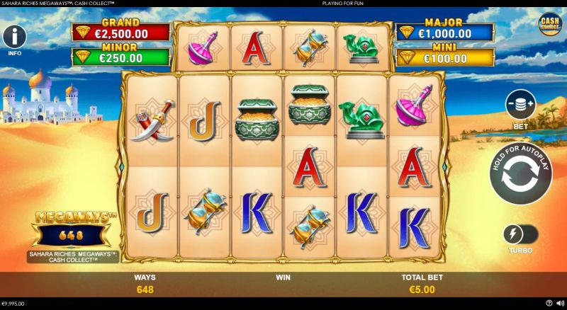 Sahara Riches Megaways: Cash Collect cover