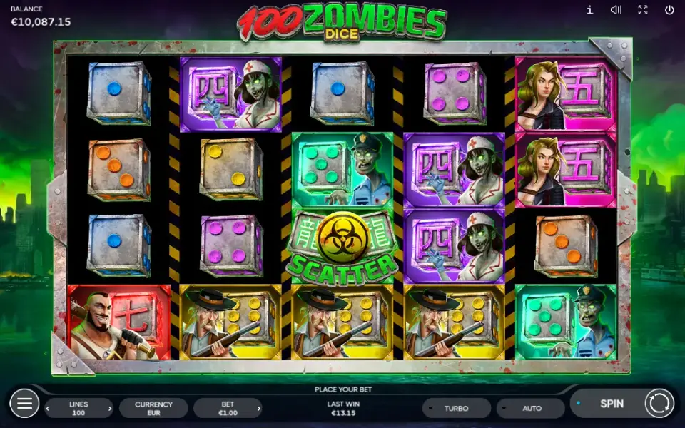 100 Zombies Dice, spin 124