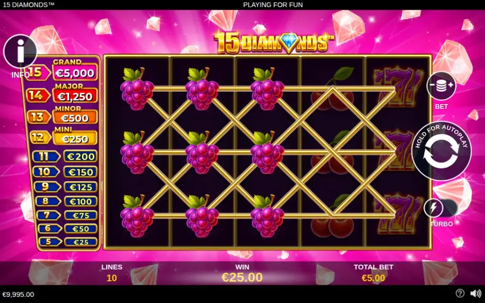 15 Diamonds, spin 137