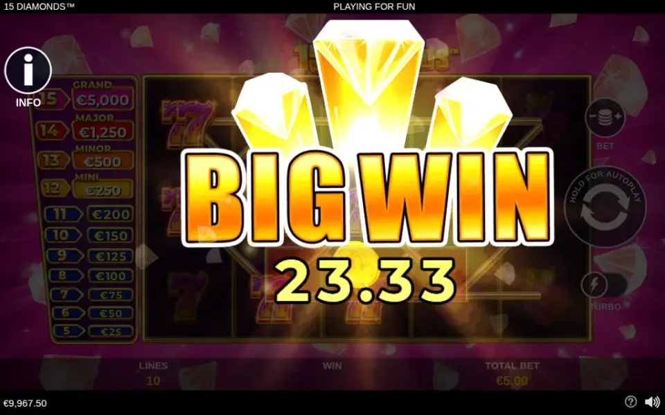 15 Diamonds, spin 144
