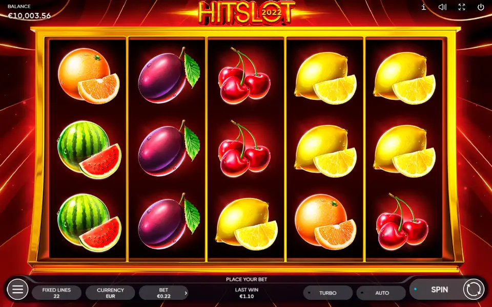 2022 Hit Slot, spin 60
