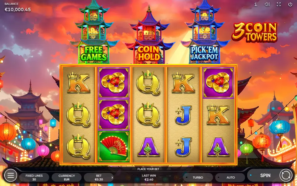 3 Coin Towers, spin 104