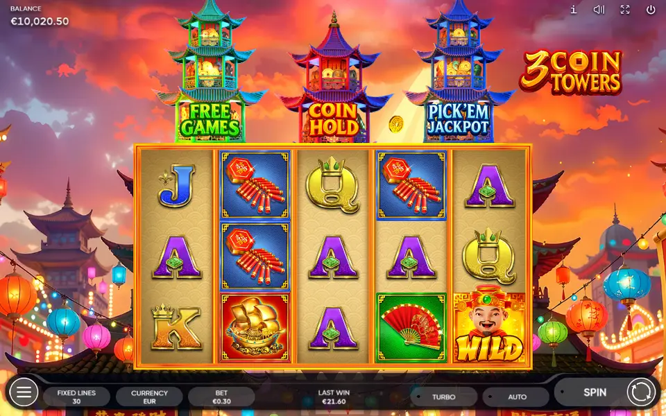 3 Coin Towers, spin 110