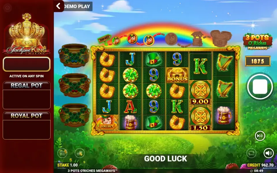 3 Pots O' Riches Megaways, spin 74