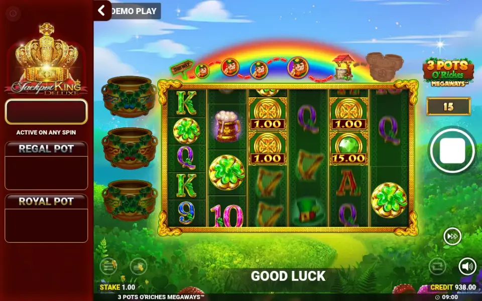 3 Pots O' Riches Megaways, spin 124