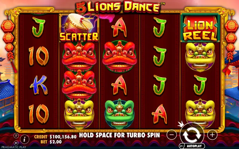 5 Lions Dance, spin 35