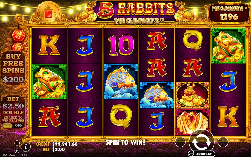 5 Rabbits Megaways, spin 95