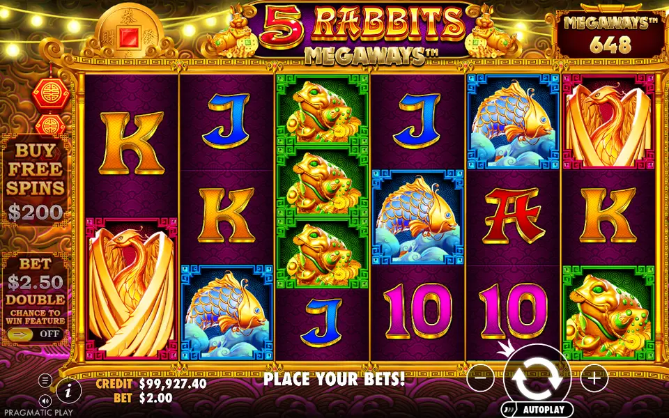 5 Rabbits Megaways, spin 136