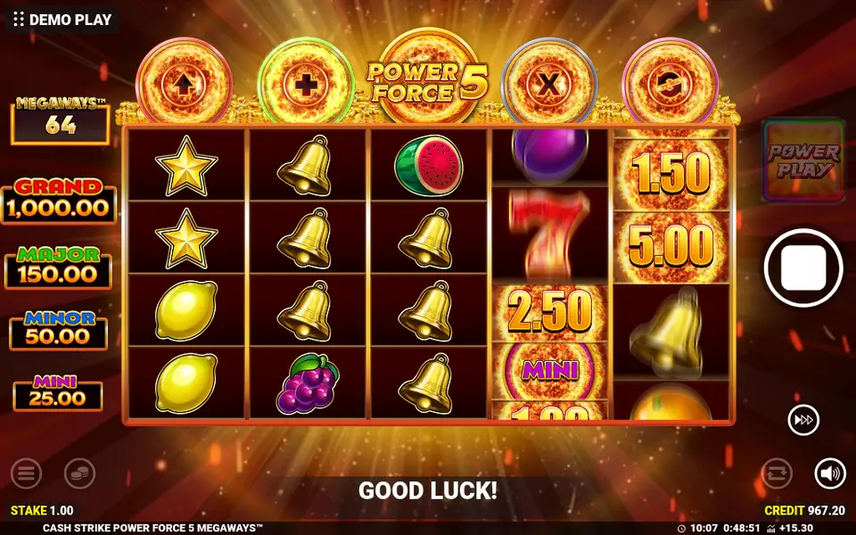 Cash Strike Power Force 5 Megaways, spin 136